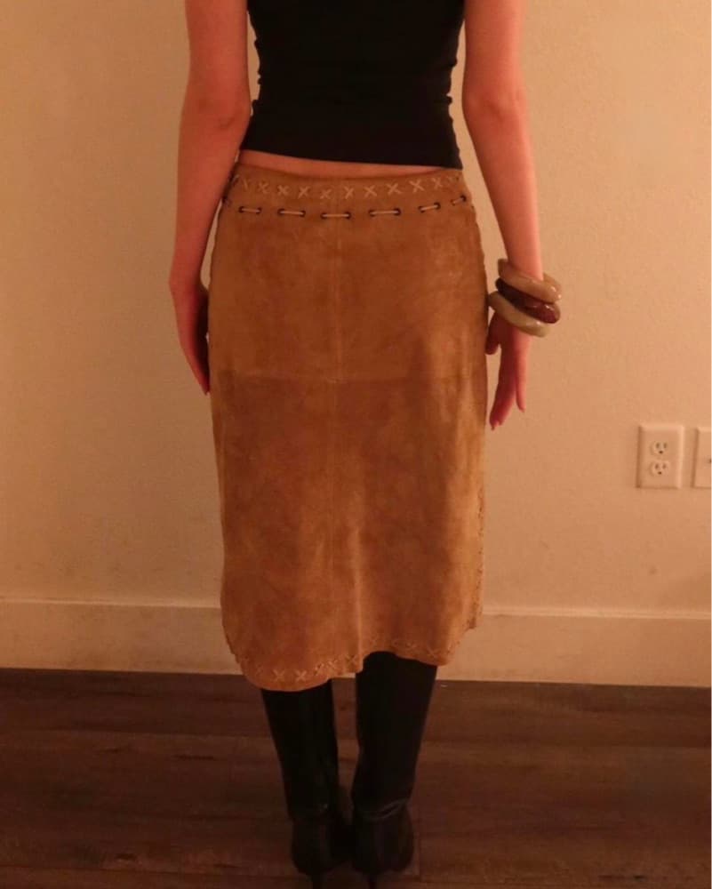 For Joseph Suede Brown Midi Skirt - Image 2