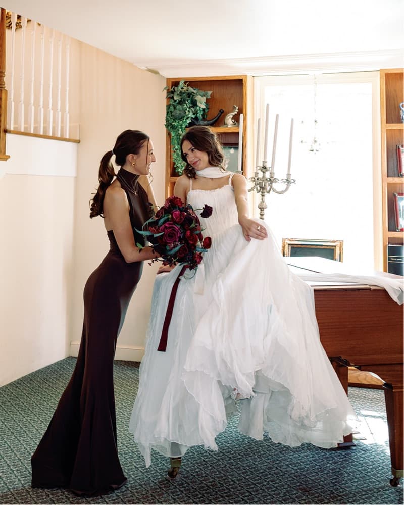 Halter Turtle Fishtail Gown in Chocolate - Image 1