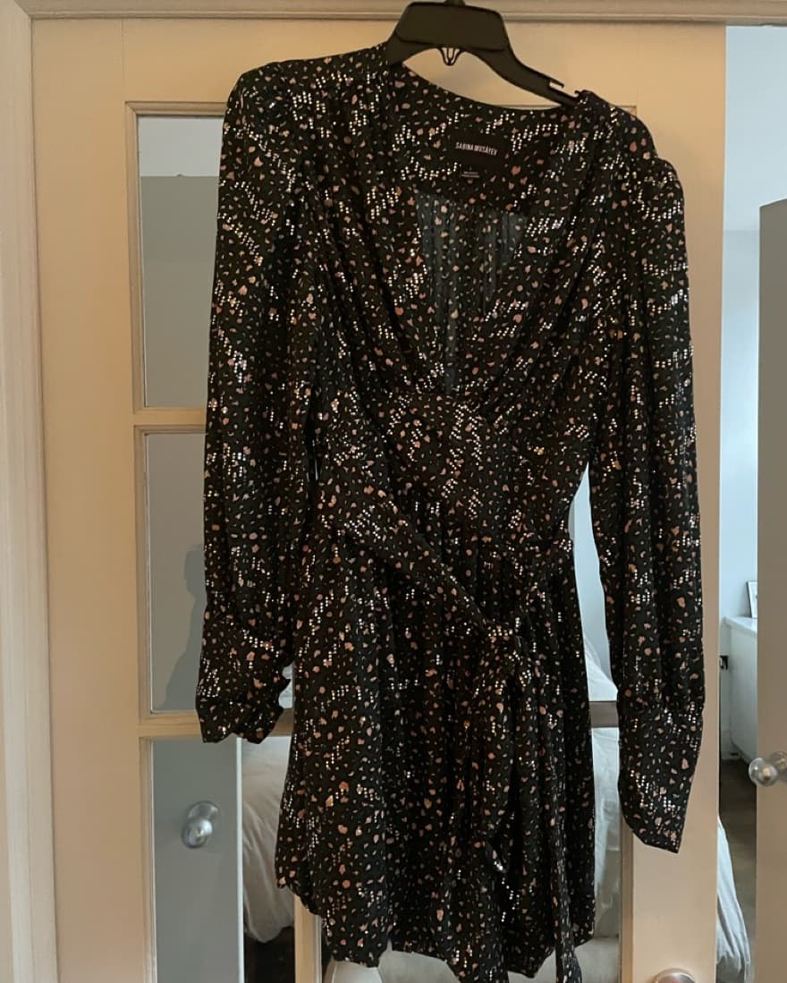 Sabrina Musayev Bubble Hem Sparkly Dress - Image 2