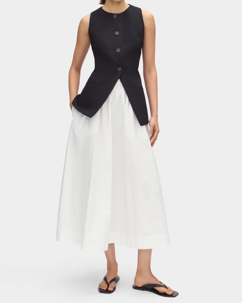 Aligne White Cotton Skirt - Image 3