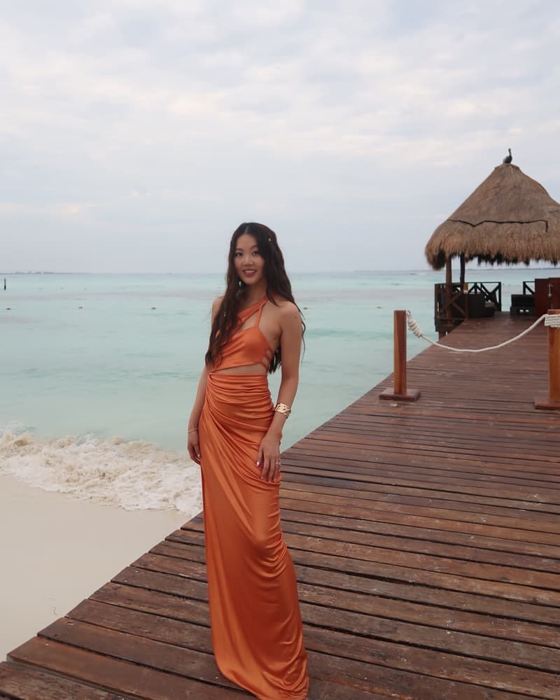 Revolve Orange Sunset Maxi Dress  - Image 1