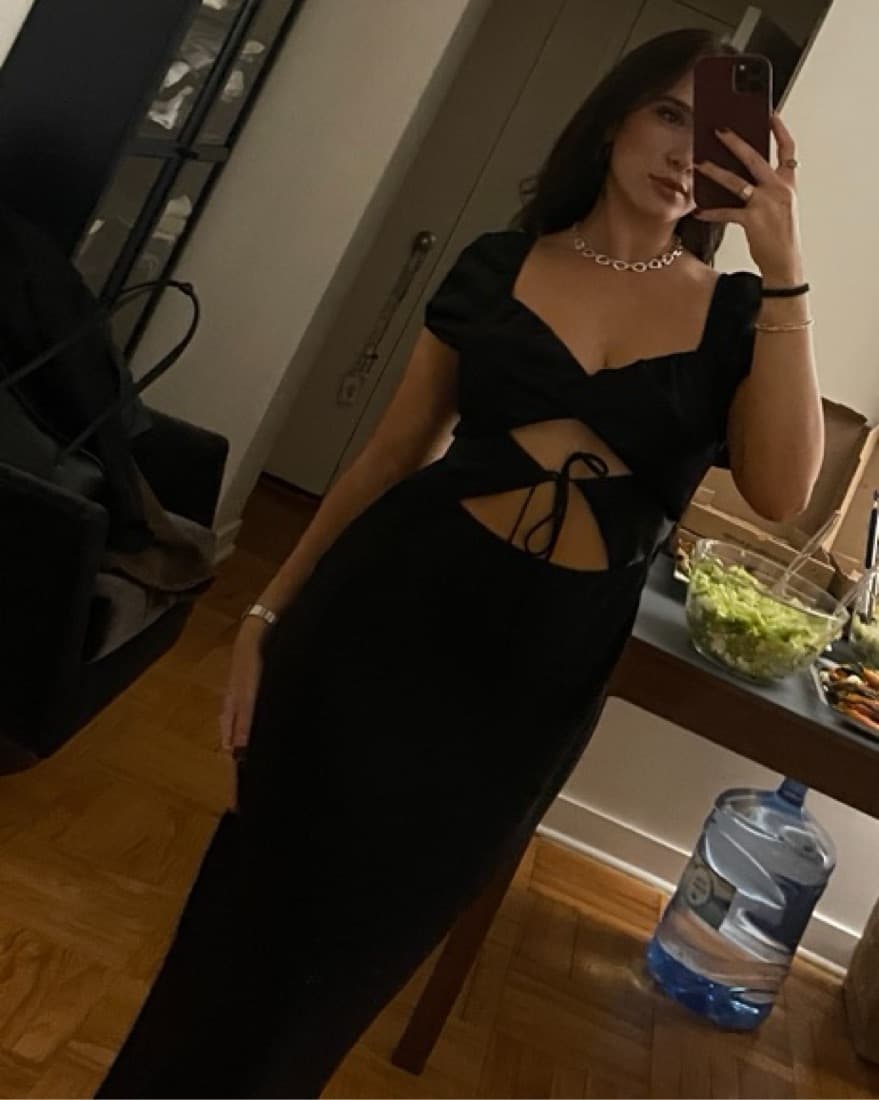 Mckenna Satin Dress w/ front cutouts - Image 2