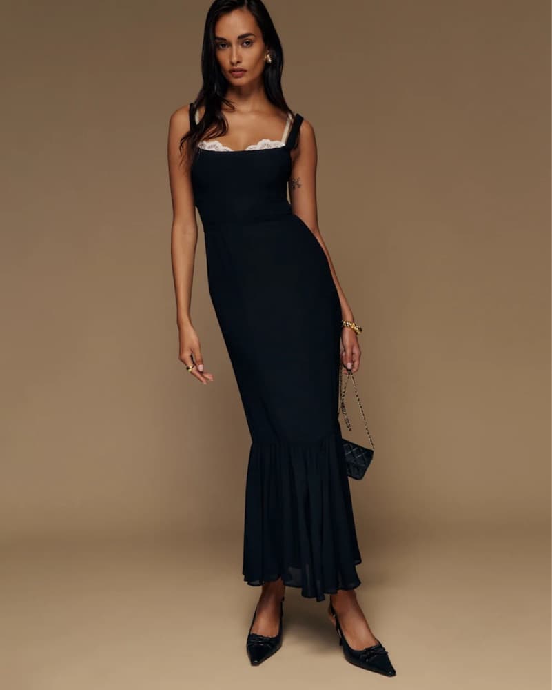 Reformation Black Irisa Dress - Image 3