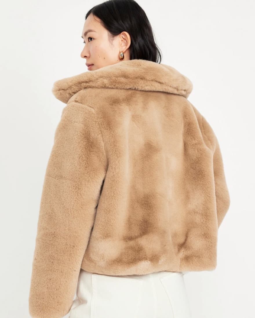 Brown Faux Fur Jacket  - Image 2