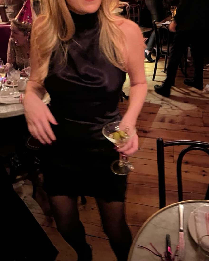 Sau Lee Black Satin Mini Dress - Image 4
