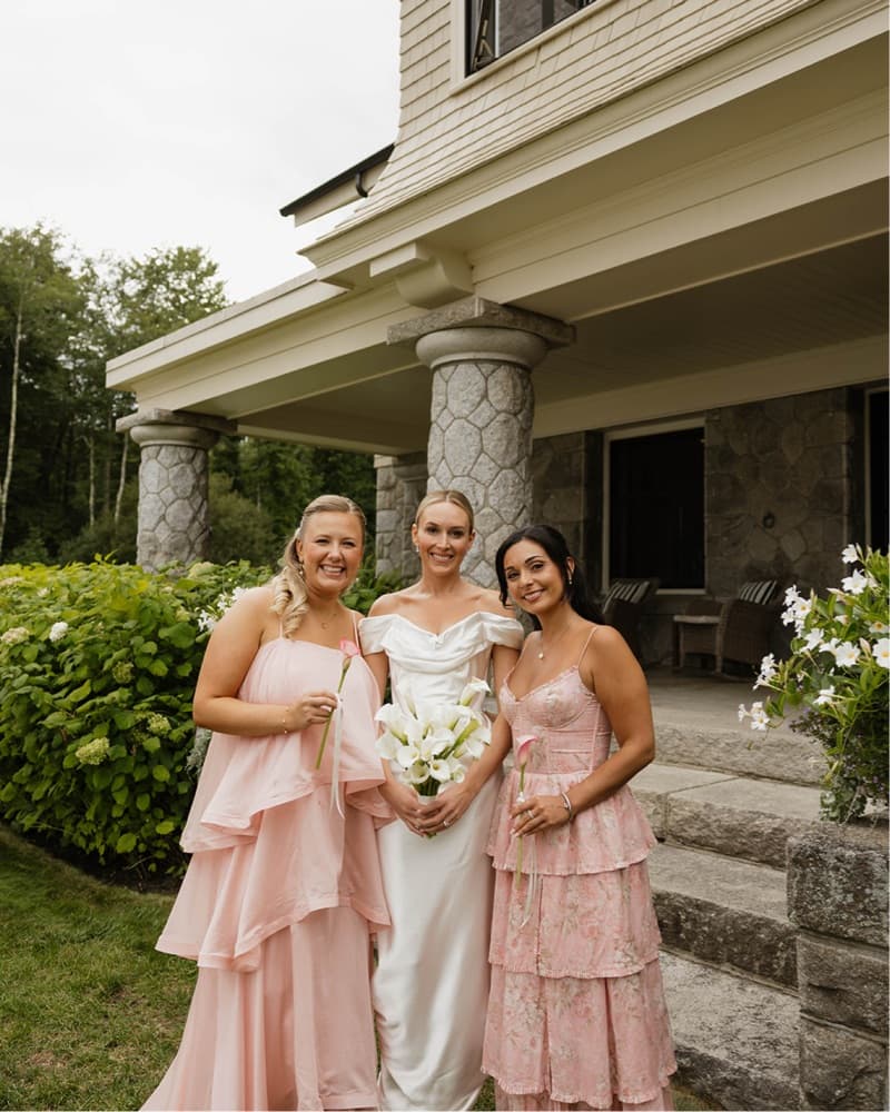 V Chapman Pink Floral Tiered Gown - Image 3
