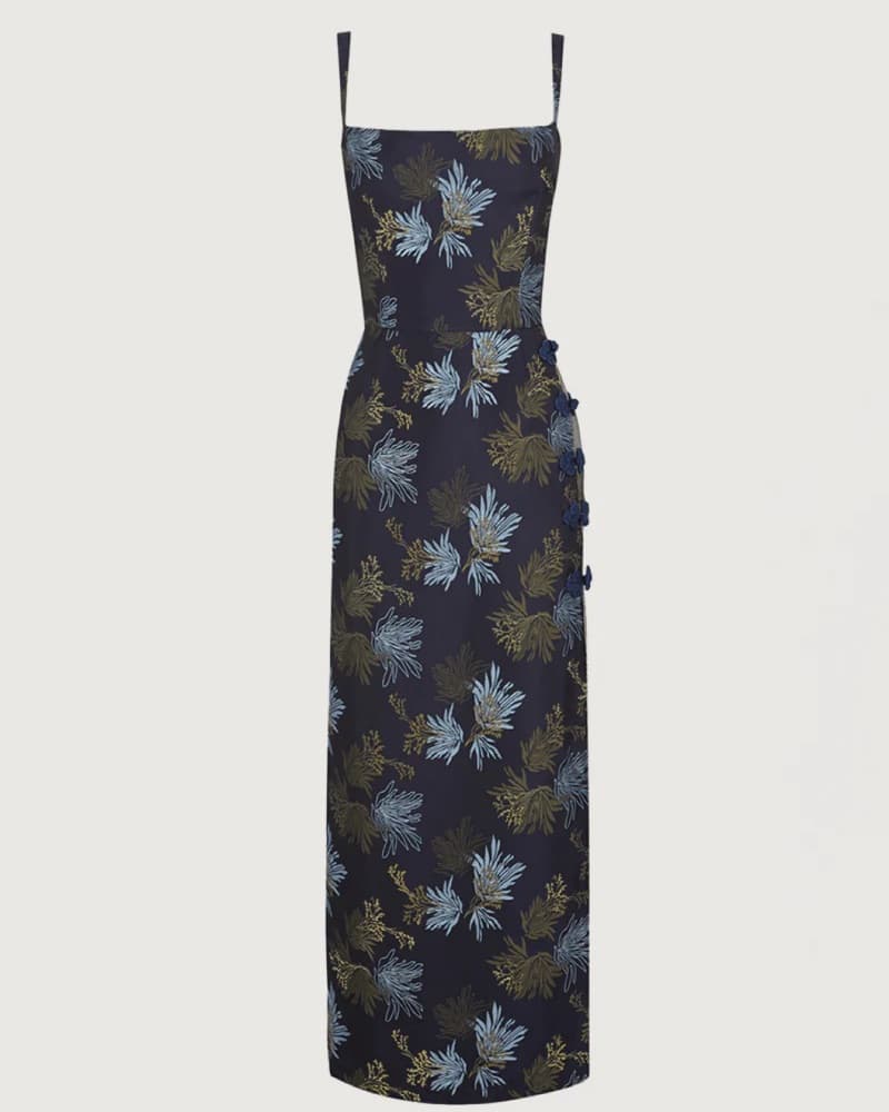 Amlul Silk Floral Maxi Dress - Image 3