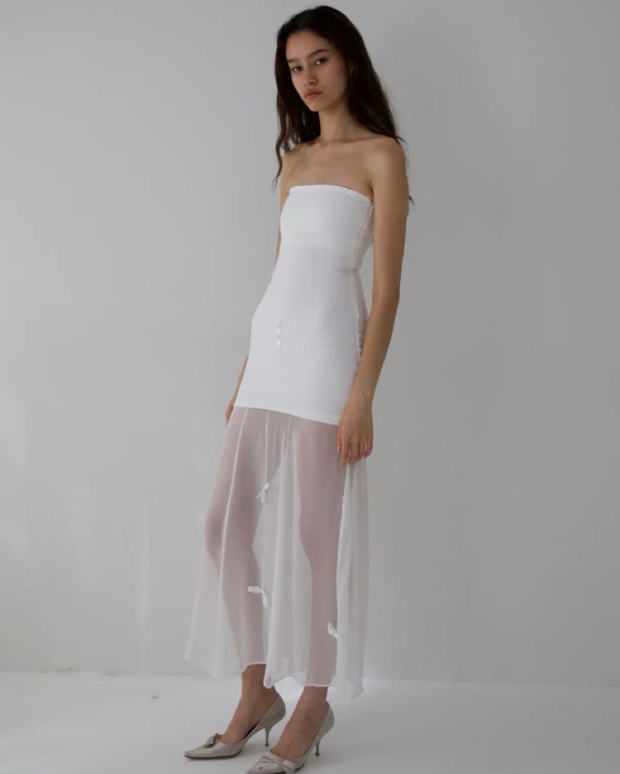BUCI NYC Metis Dress Ivory - Image 3