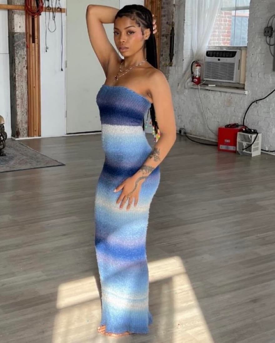 JBD Apparel Strapless Knot Maxi Dress - Image 2
