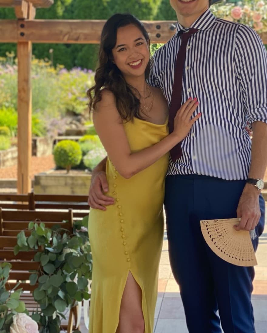 Yellow Satin Dress - Image 2
