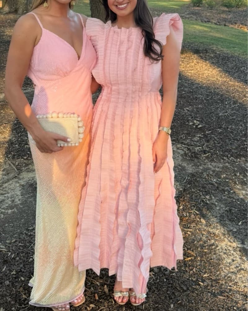 AJE pink Backless Midi Dress - Image 1