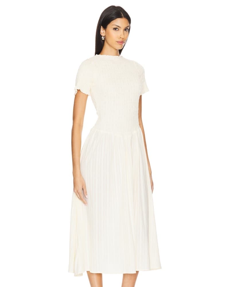 Ruched Marta Dress in Butter - Image 2