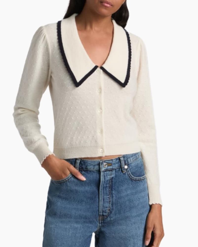 Frame Collared Knit Cardigan - Image 2