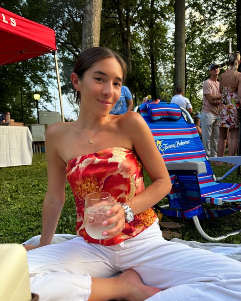 Spritz Silk Top In Summer Day - Image 1