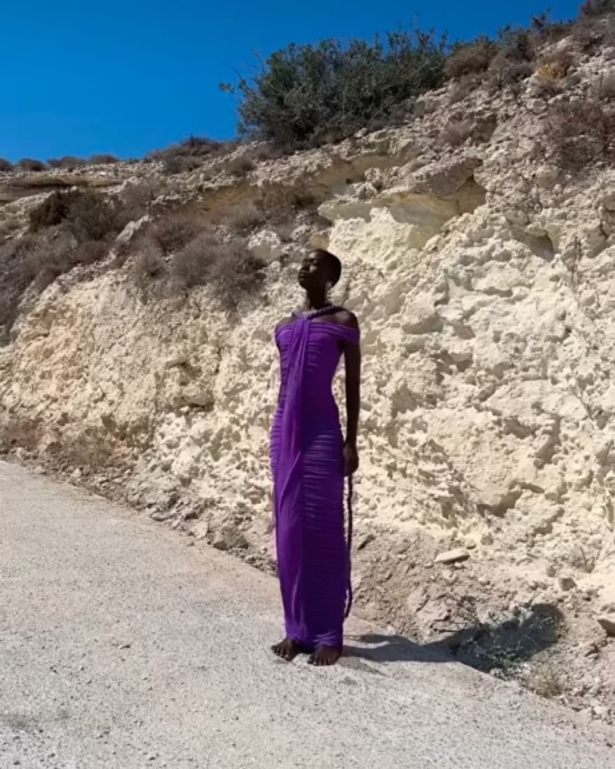 Vibrant Purple Maxi Dress Korro khanums - Image 2