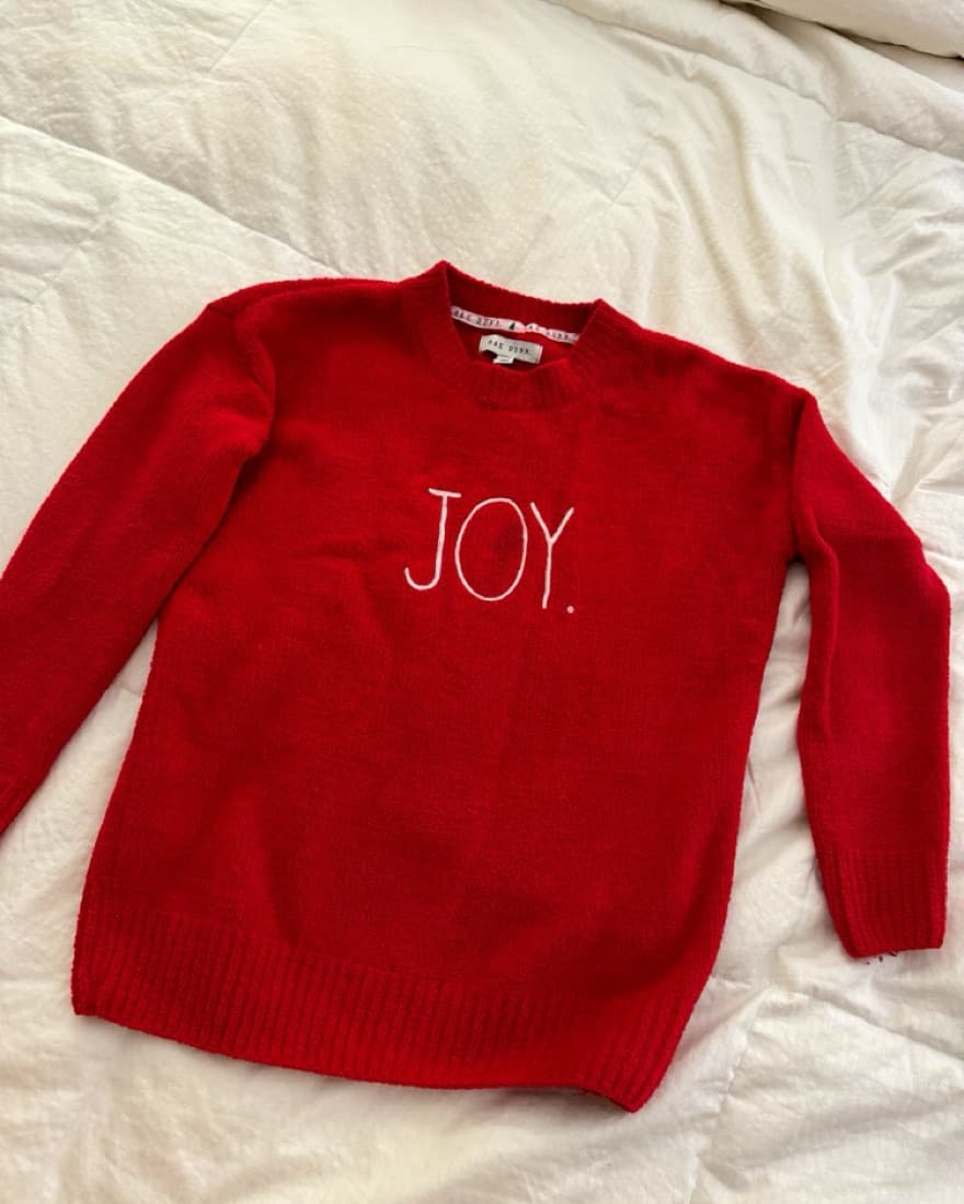 Red Joy Sweater For Christmas - Image 1