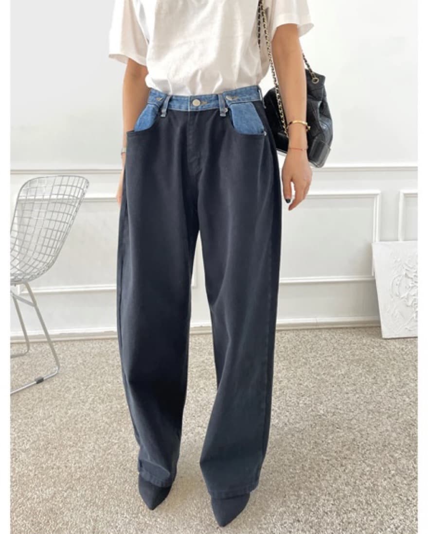 The Frankie Shop Contrast Hayla Jeans - Image 1