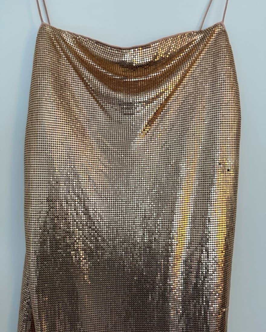 Gold Metal Alice + Olivia Mini Dress  - Image 3
