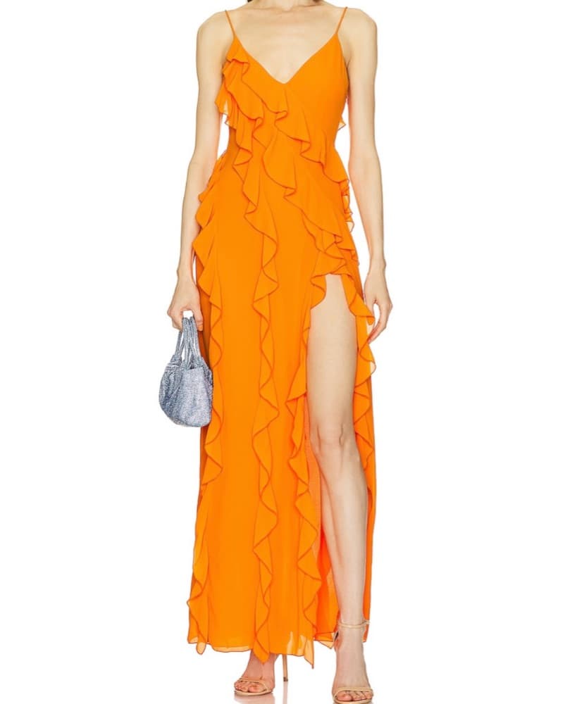 NBD Nehna Gown In Bright Orange - Image 2