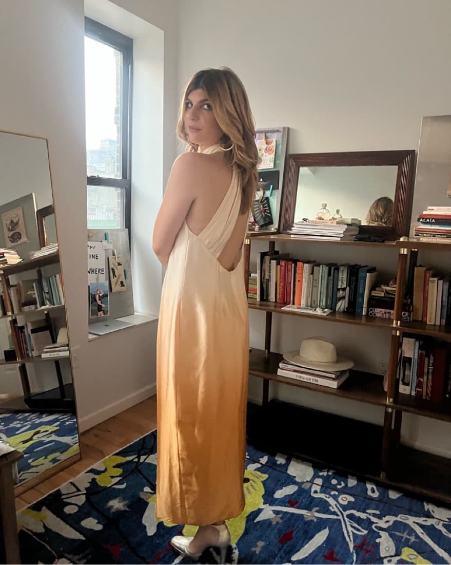 Halter Backless Dress 100% Italian Silk - Image 2