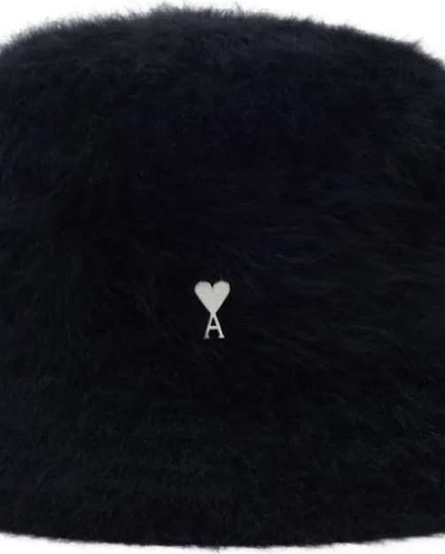 Ami Paris Fluffy Wool Bucket Hat - Image 2