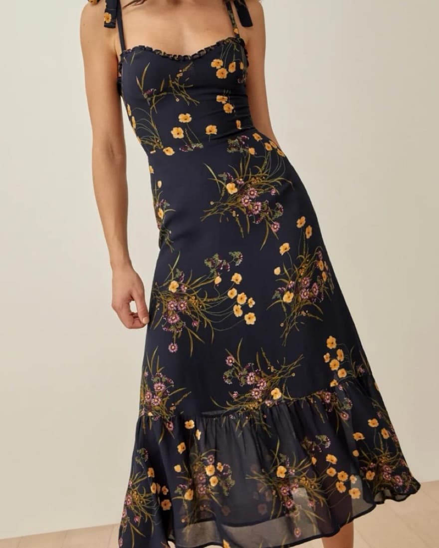 Reformation floral Nikita midi-dress - Image 2