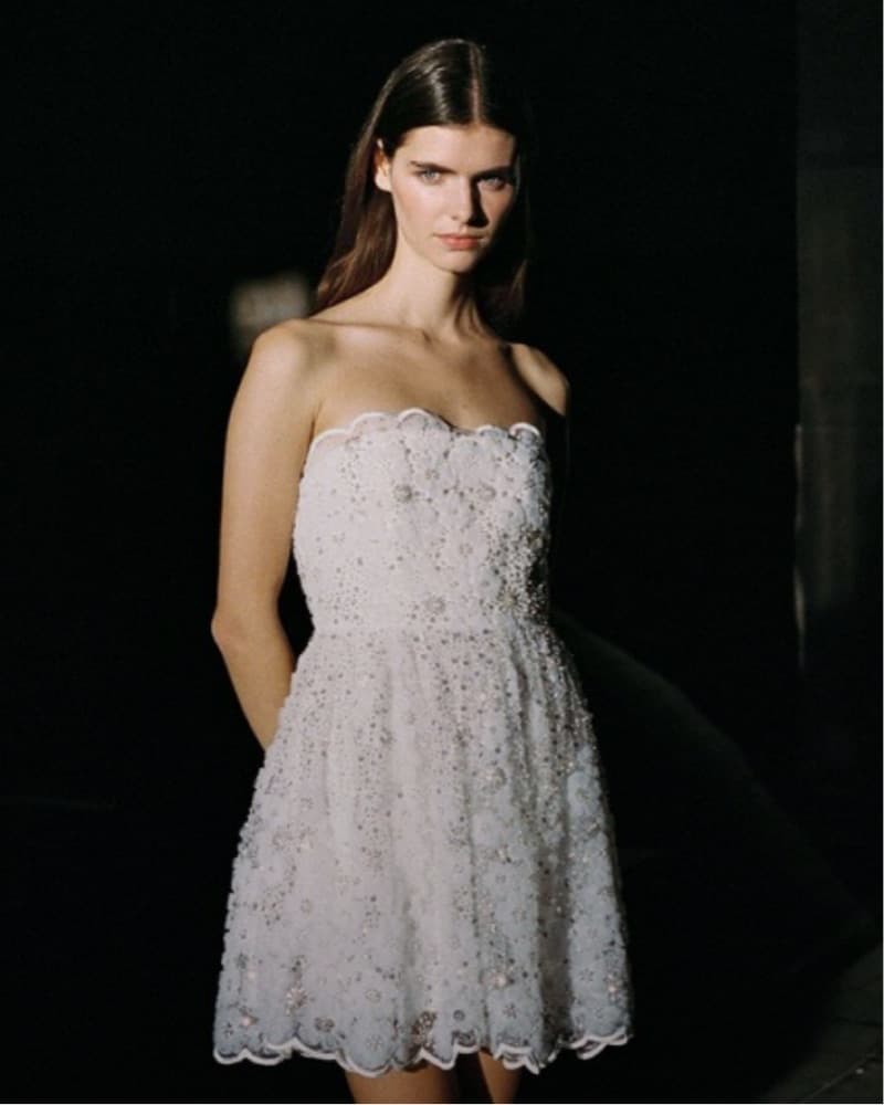 Self Portrait White Beaded Dress - Image 2