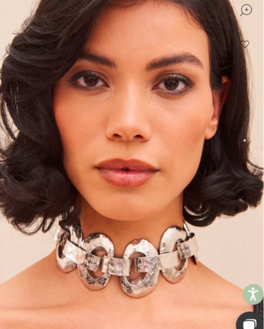 Cult Gaia Hammered Metal Necklace - Image 1