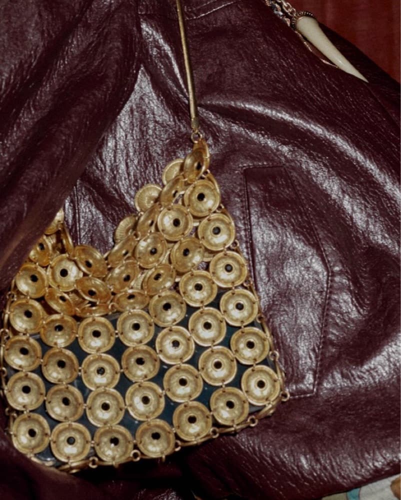 Gold Beaded Bag - Image 1