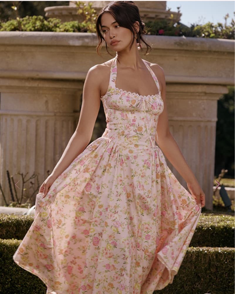 Pink Meadow Print Cotton  - House of CB  - Image 1