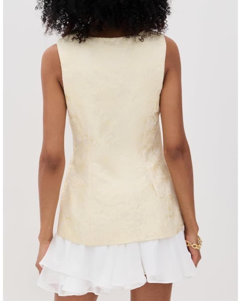 Amanda Uprichard Cornsilk Dress  - Image 3