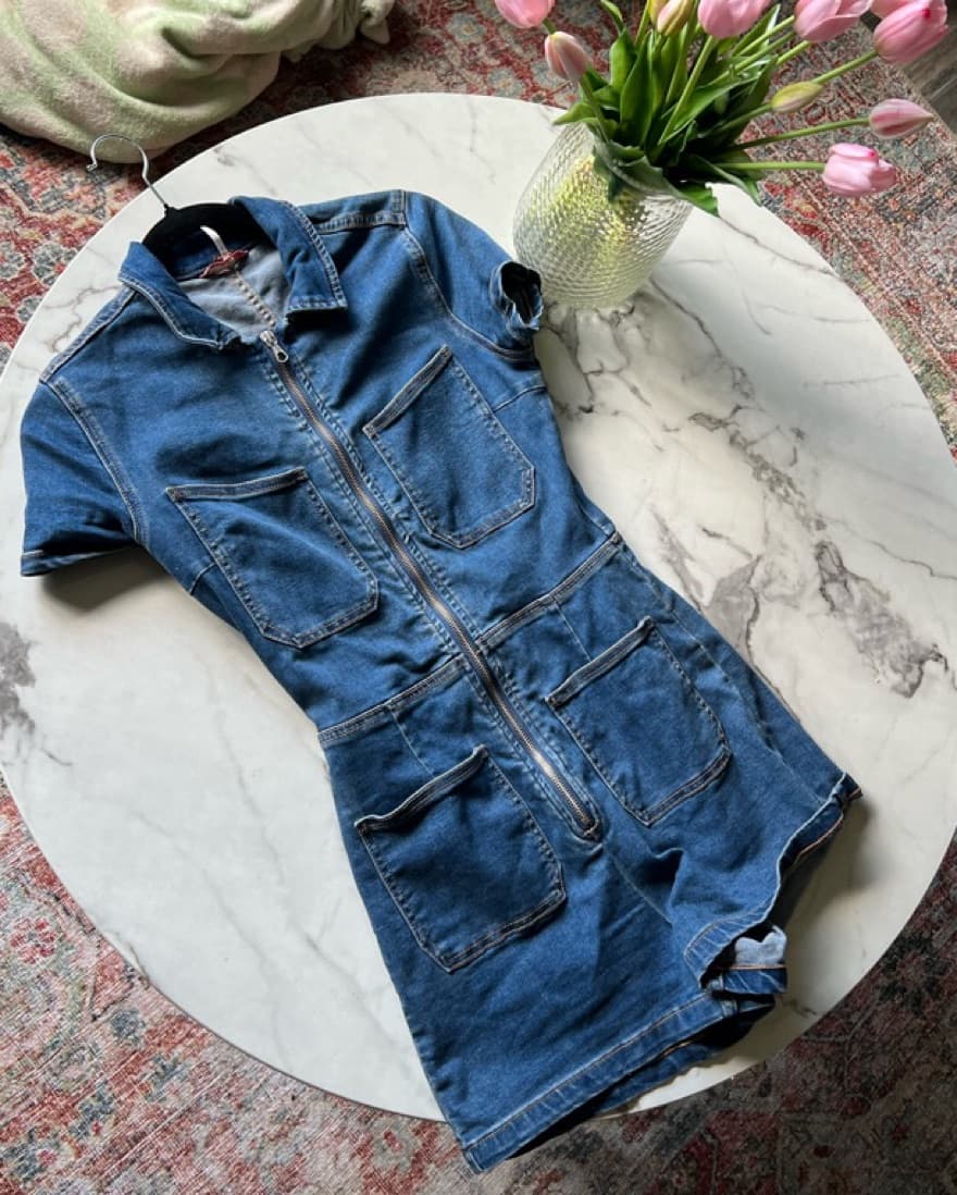 Free People Denim Romper - Image 2