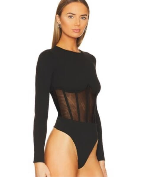 Zoma Bodysuit in Black CAMI NYC - Image 3