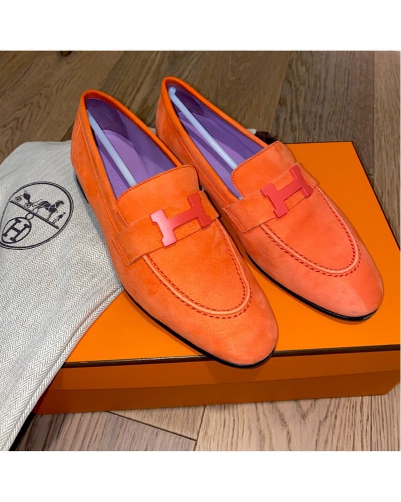 HERMES Paris Velvet Loafer - Image 1