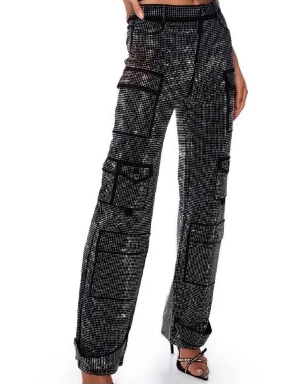 Rhinestone Cargo Pants - Image 2