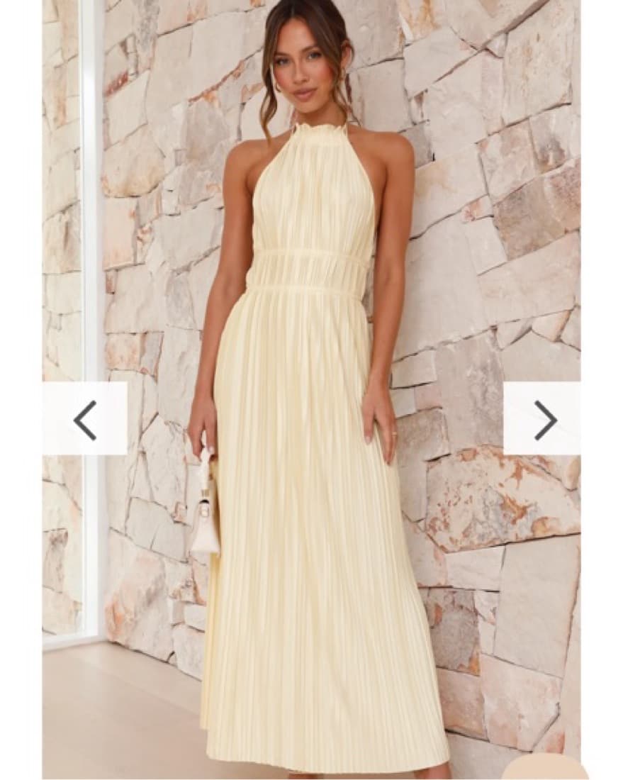 Yellow High Neck Dress - Image 3
