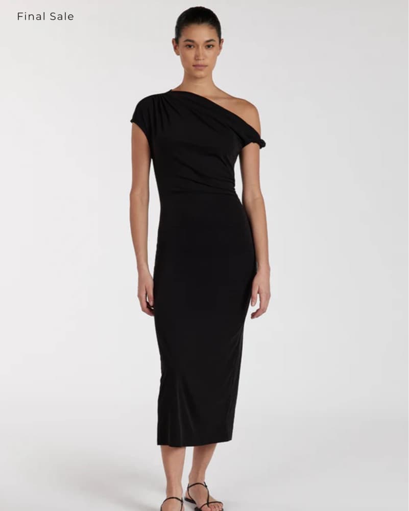 off shoulder black maxi dress - Image 2