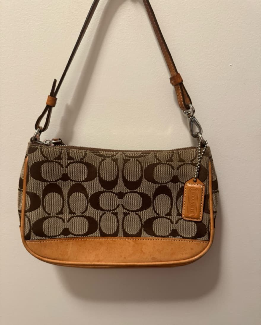 Y2K Beige Coach Bag - Image 1
