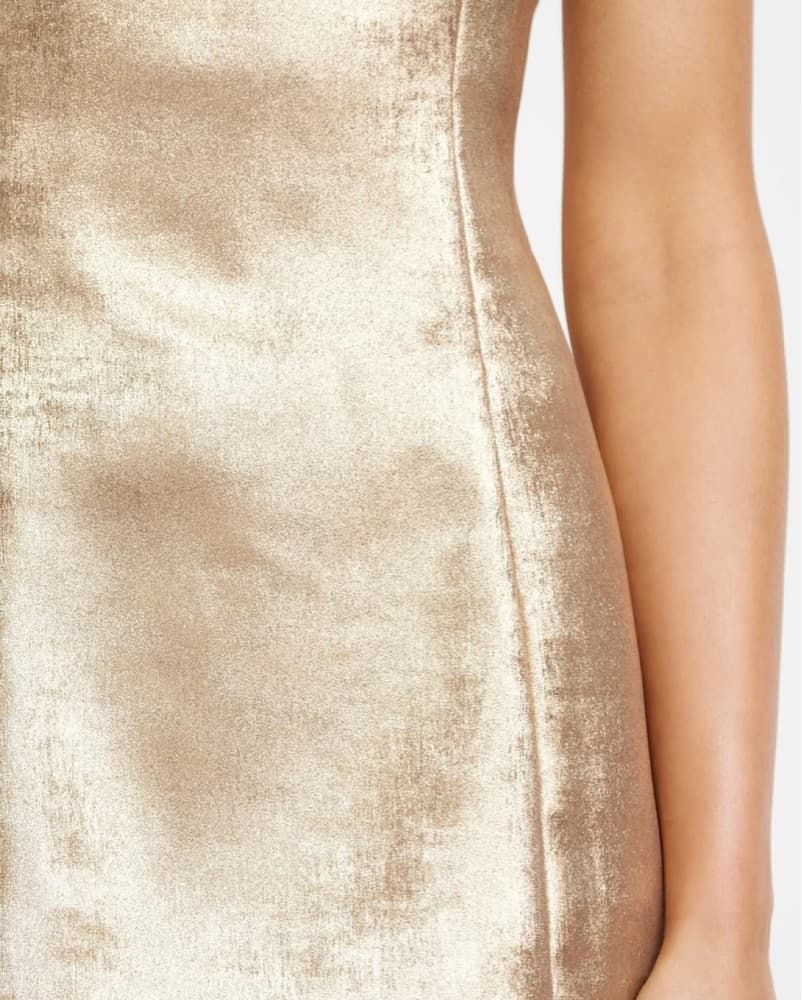 Acler Bartin Gold Mini Dress  - Image 3