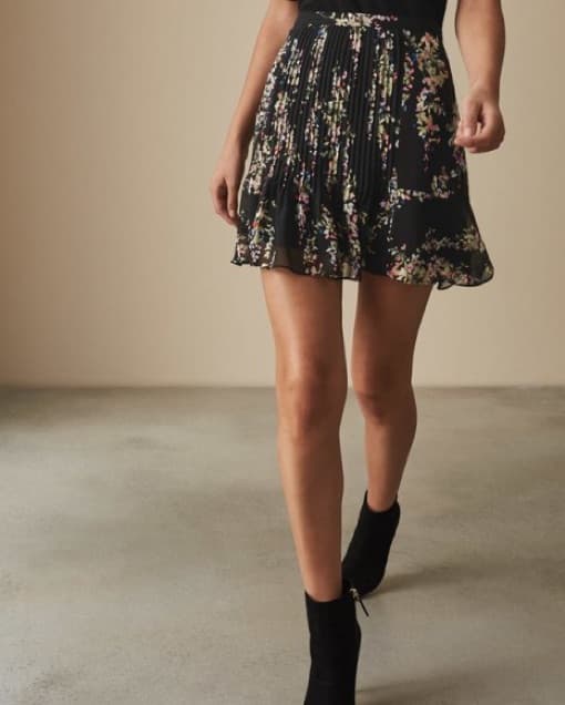 Reiss Floral Black Mini Skirt - Image 2