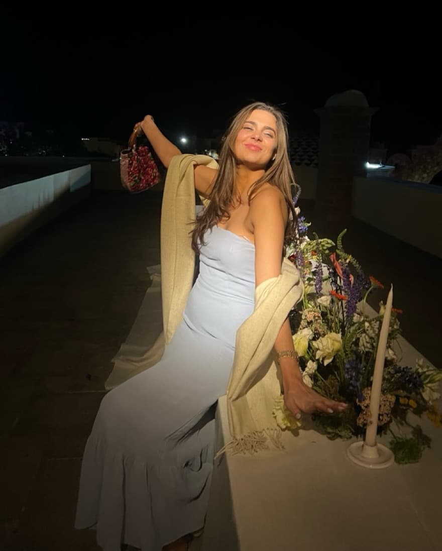 Reformation light blue strapless dress - Image 4