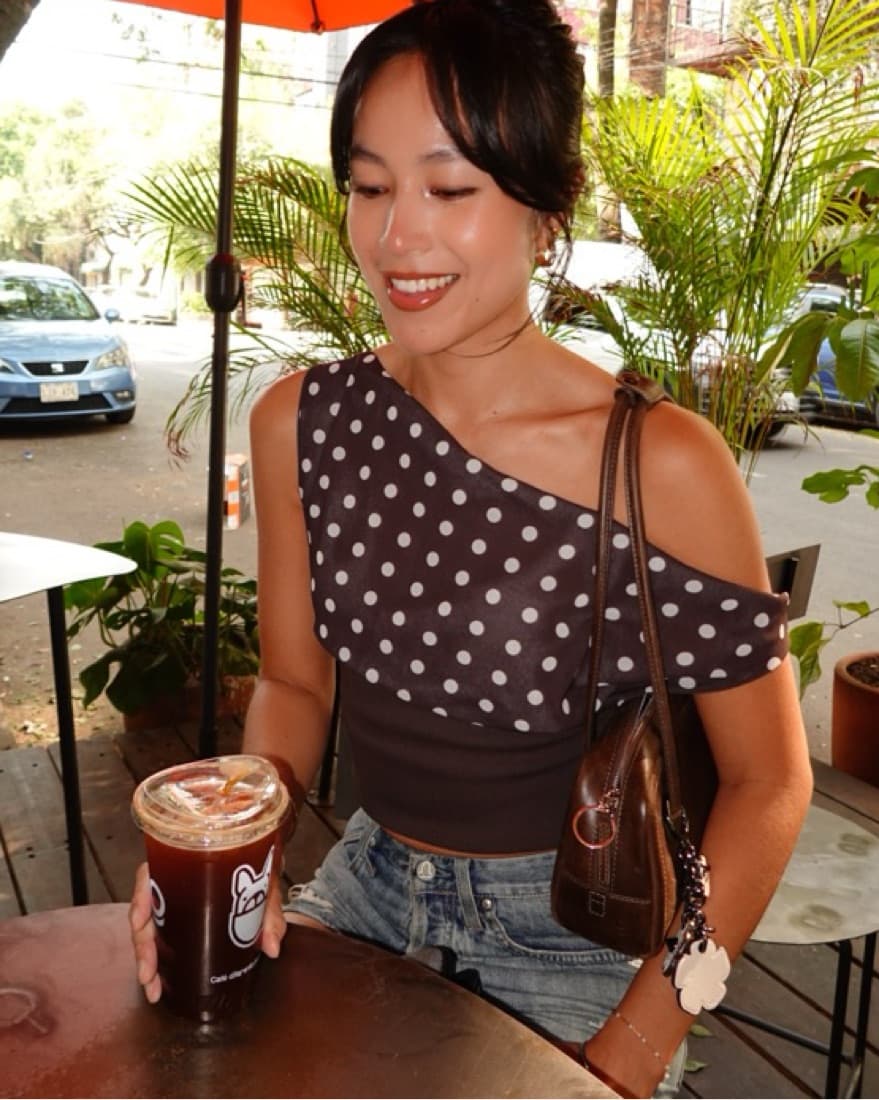 Brown Polka Dot Top DesignbySi - Image 4