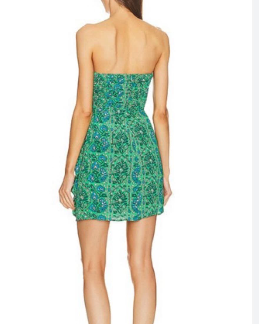 Rhode Ebba Green Mini Dress - Image 2
