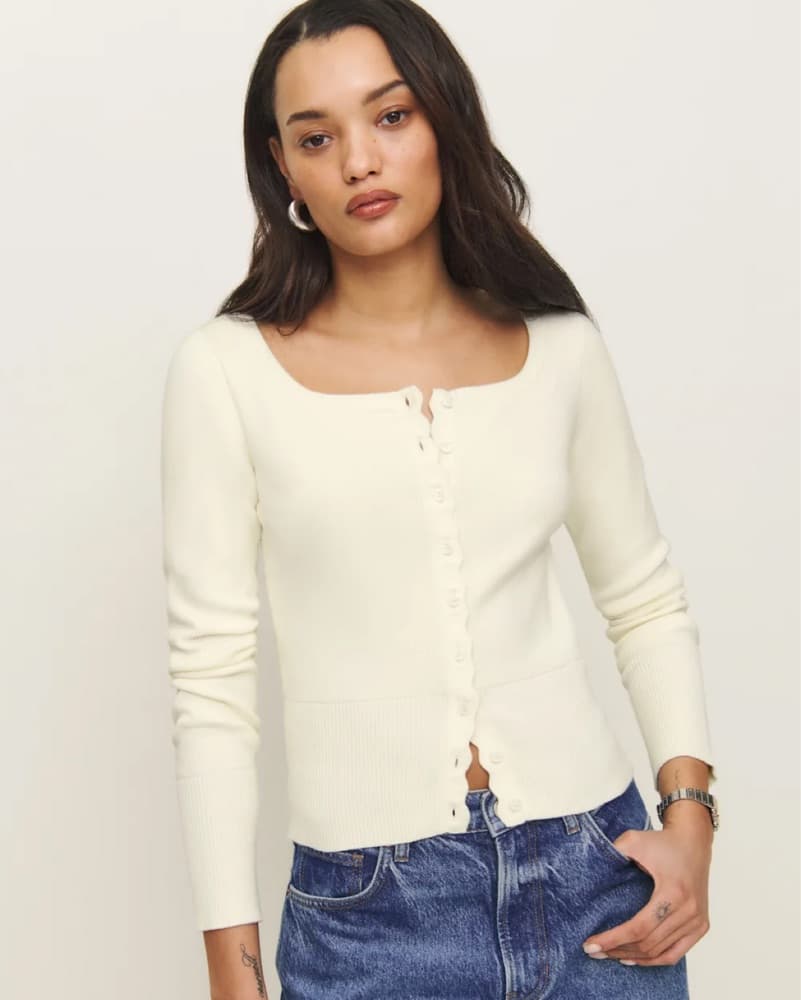Reformation Aura Cotton Cardigan - Image 1