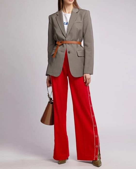 JONATHAN SIMKHAI Wool Red Pants - Image 2
