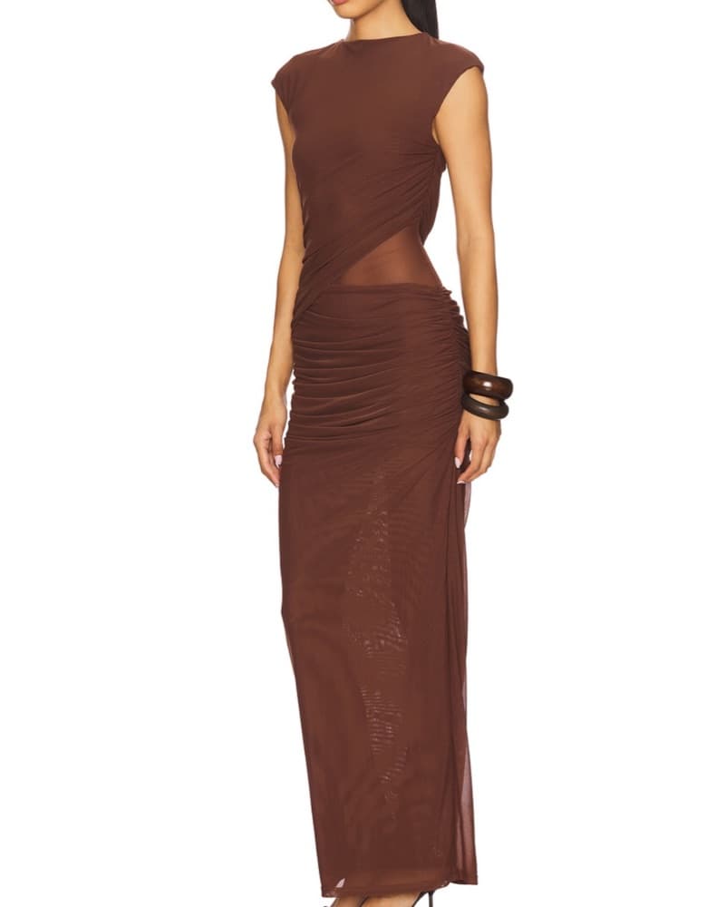 SNDYS X Revolve Lorelai Dress Mocha - Image 3