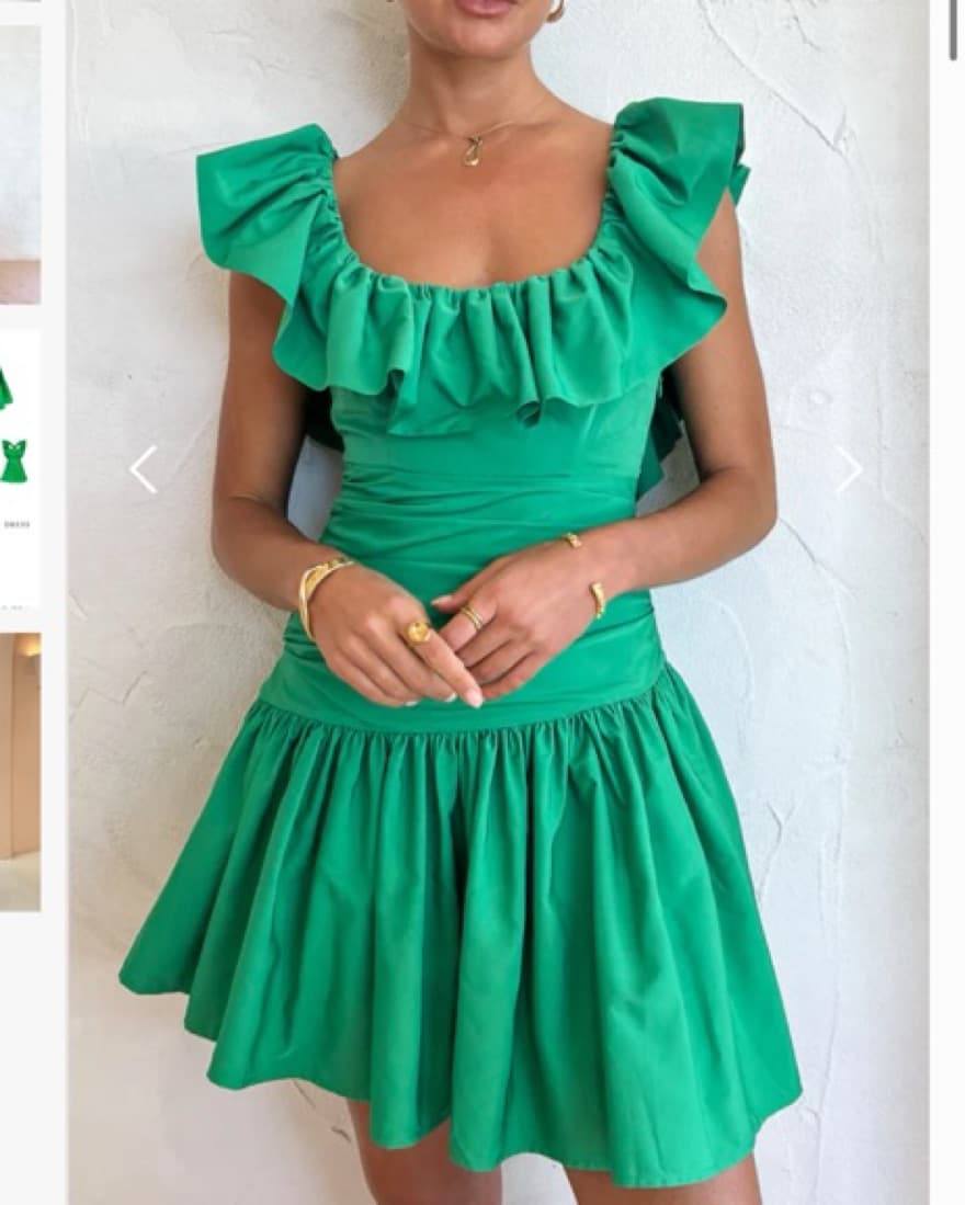 Alemais Doria Dress Green - Image 1