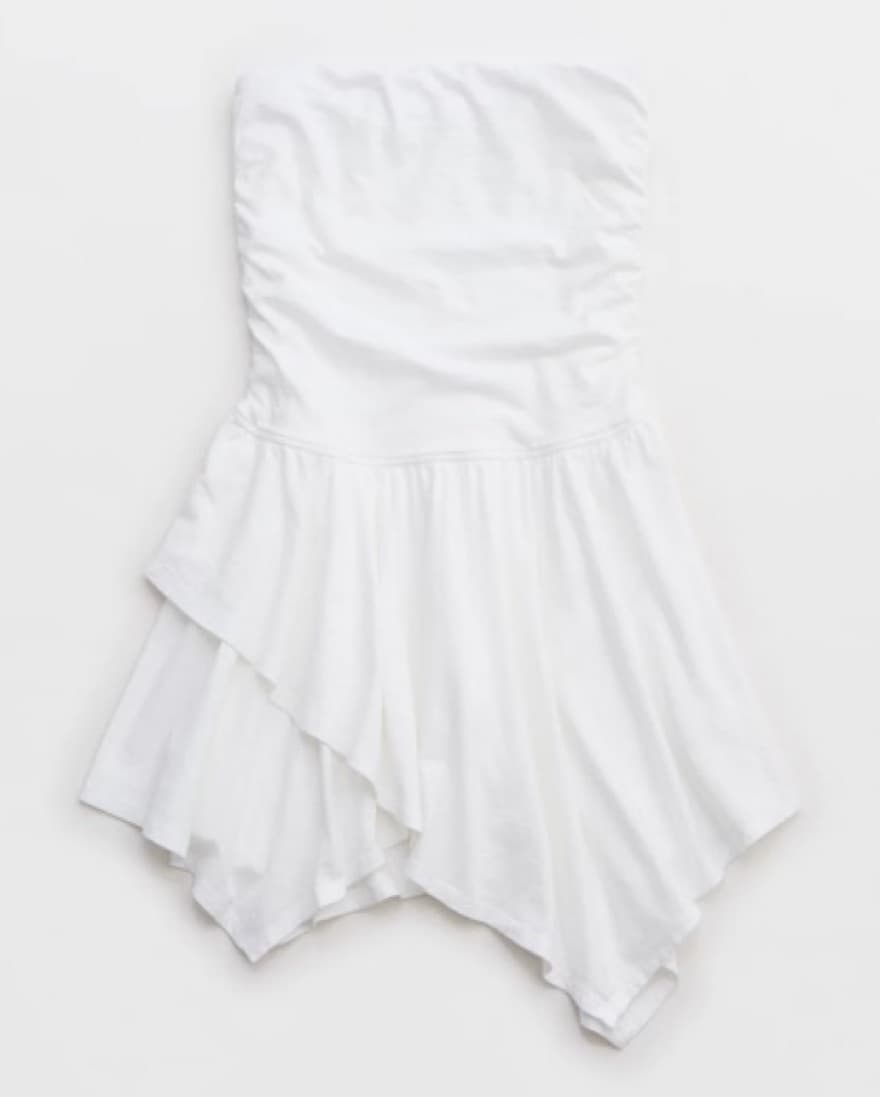Mini White Flowy Dress - Image 4