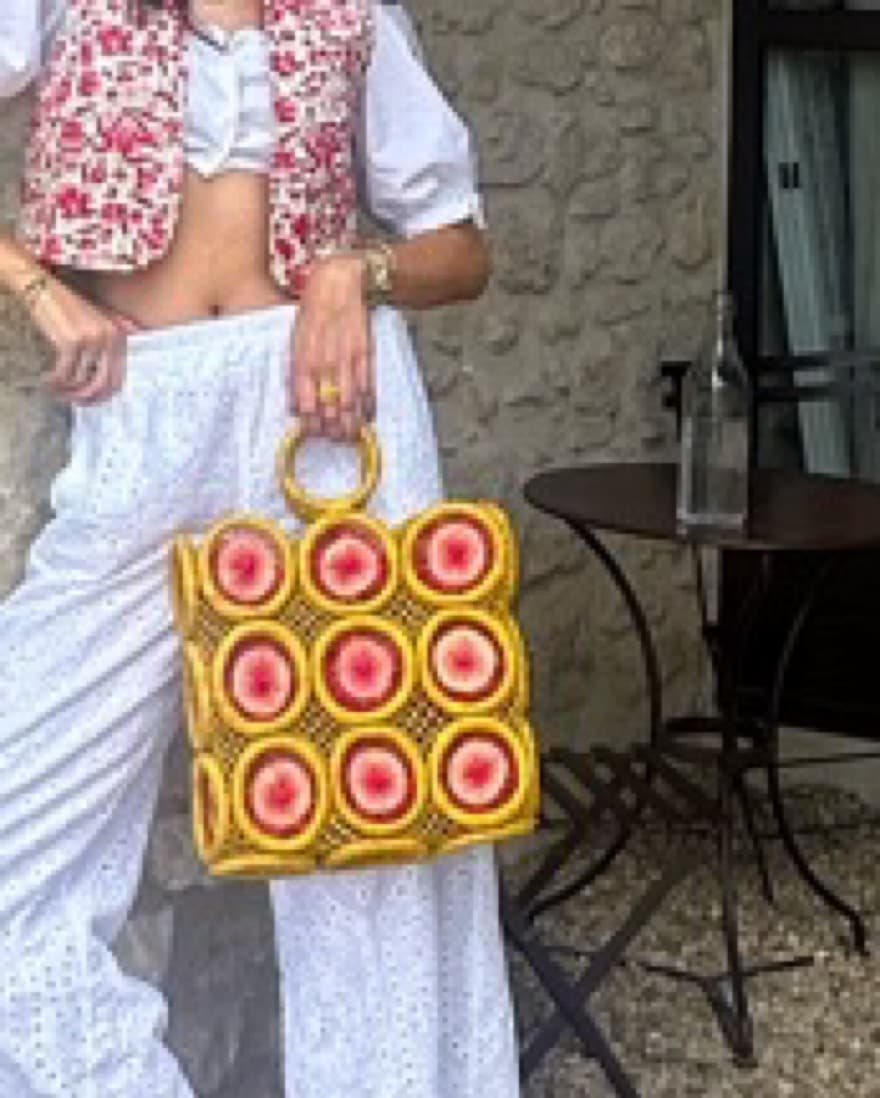Handwoven Yellow Bag - Image 2