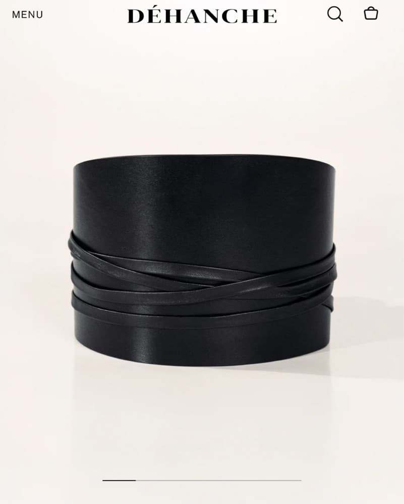 Dehanche Undone Black Leather Corset Waist Belt - Image 3